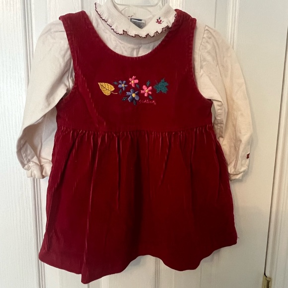 Oshkosh girls 2 piece shirt and jumper set - Picture 1 of 5